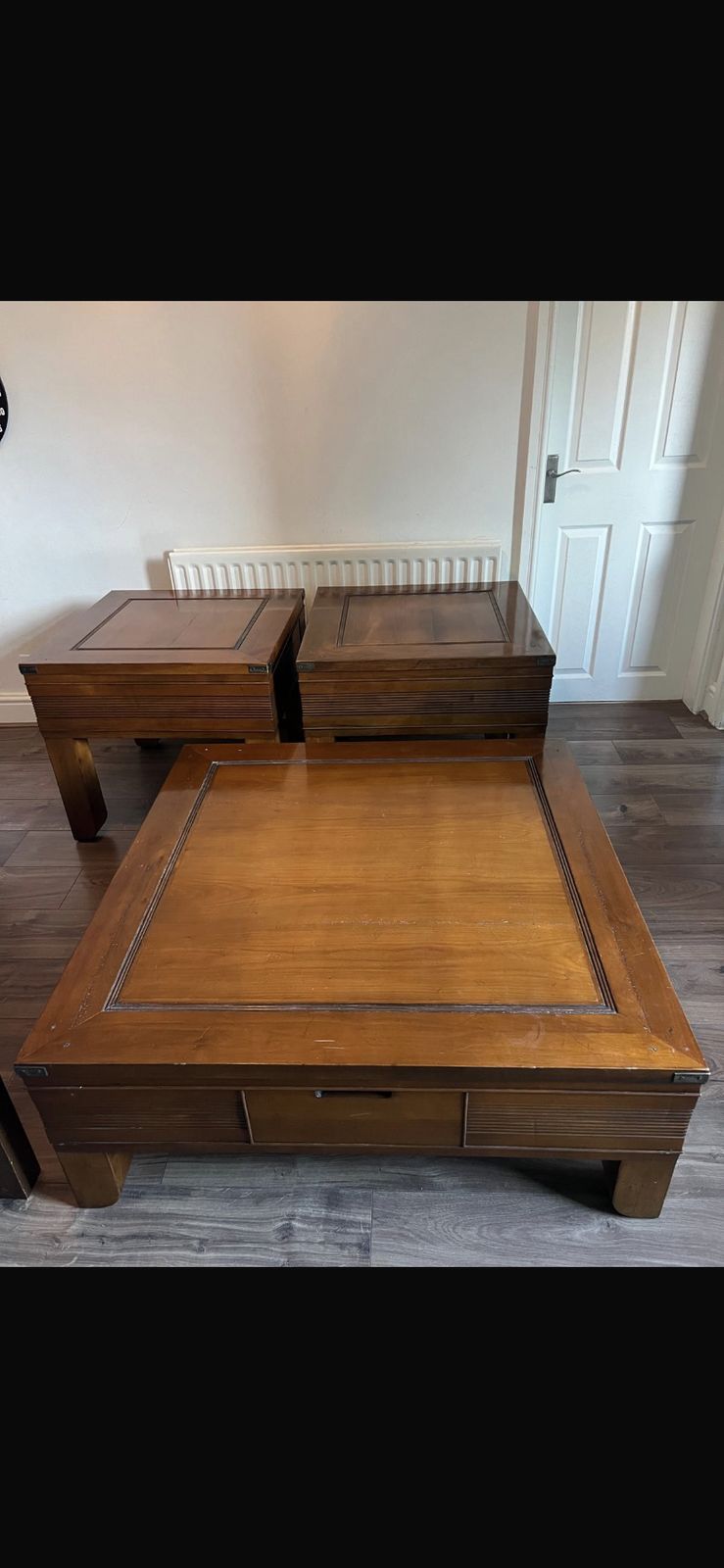French Art Deco Furniture Coffee Table Plus 2 Side Tables