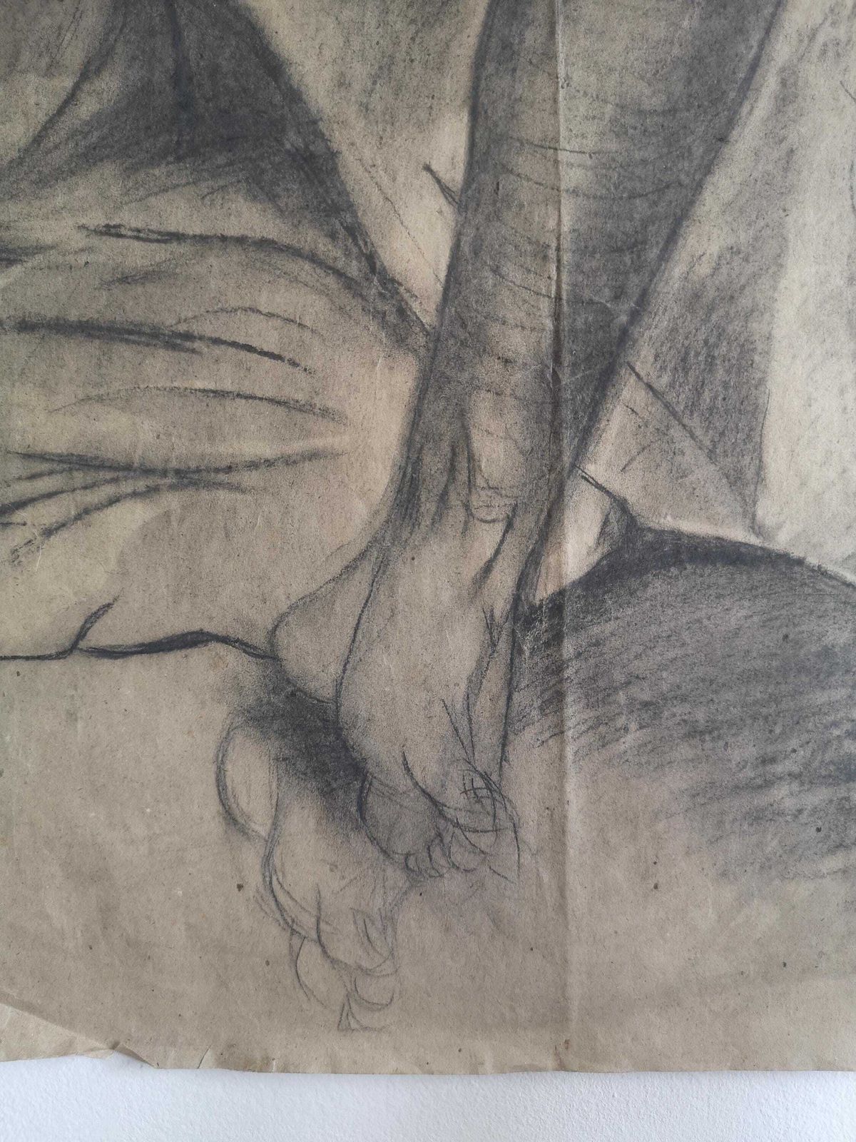Res Timea's Vintage Figurative Sketch Of Woman: A Glimpse Into 1970s Kaposvar, Hungary   Unique, Bold, And Thoughtful Artwork, Monochrome photo vinterior