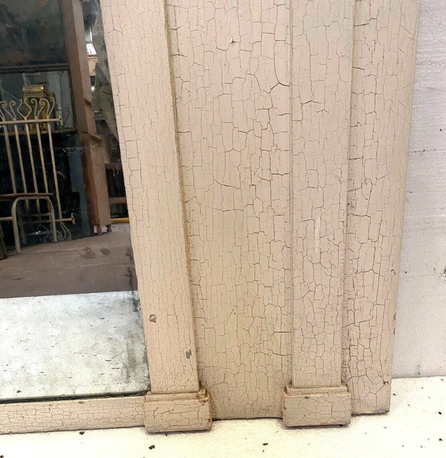 photo furniture Empire Wooden Mirror With Crackle Patina 19th Century