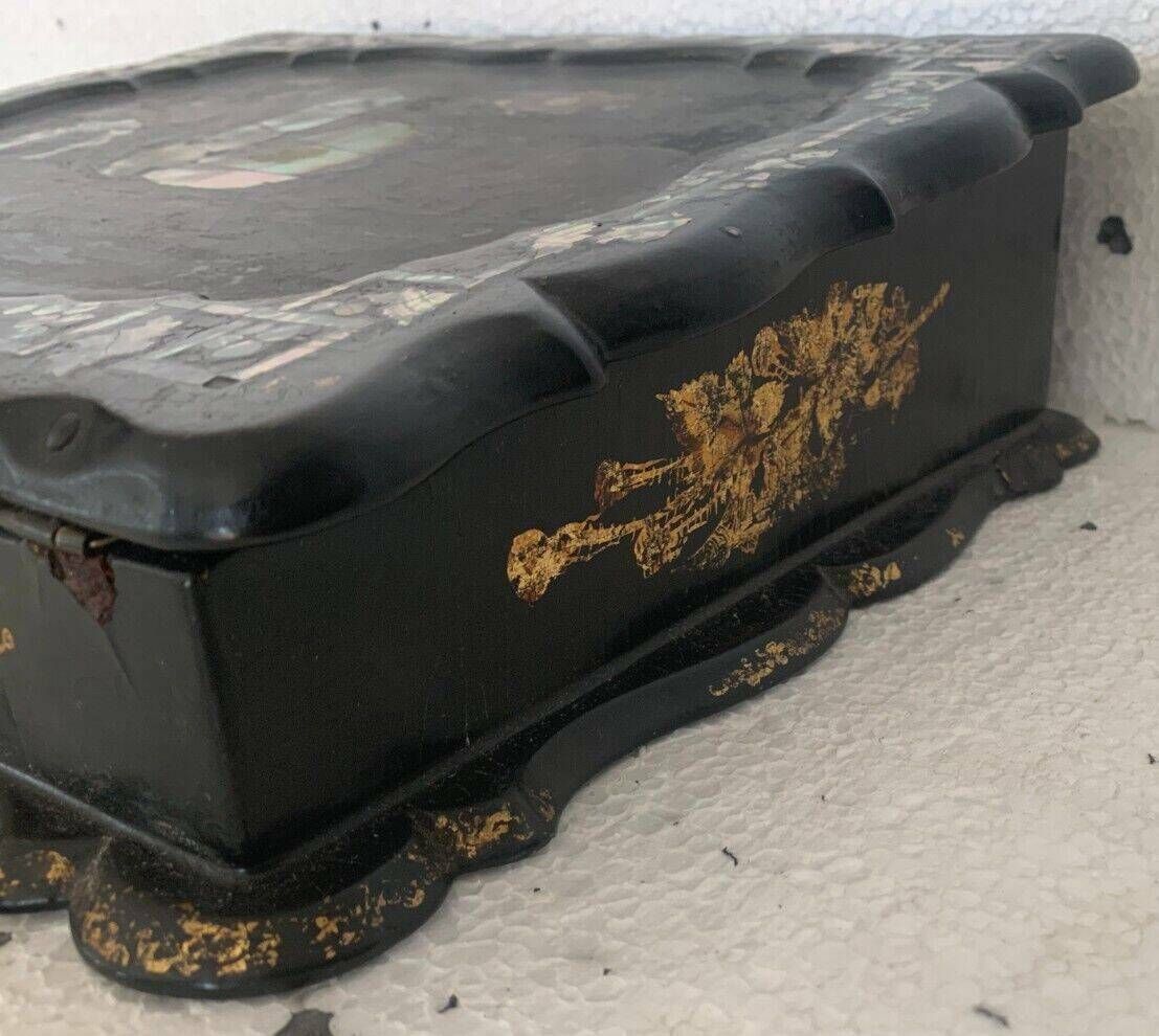 photo for sale Burgoté Travel Writing Case Napoleon III 19th Century Burgot Marquetry