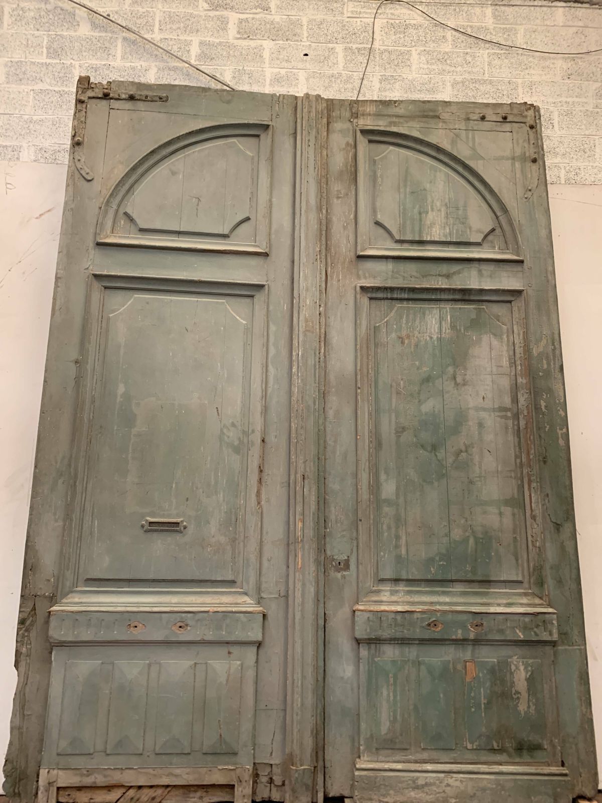 Double Carriage Doors In Natural Wood XIX Century photo furniture