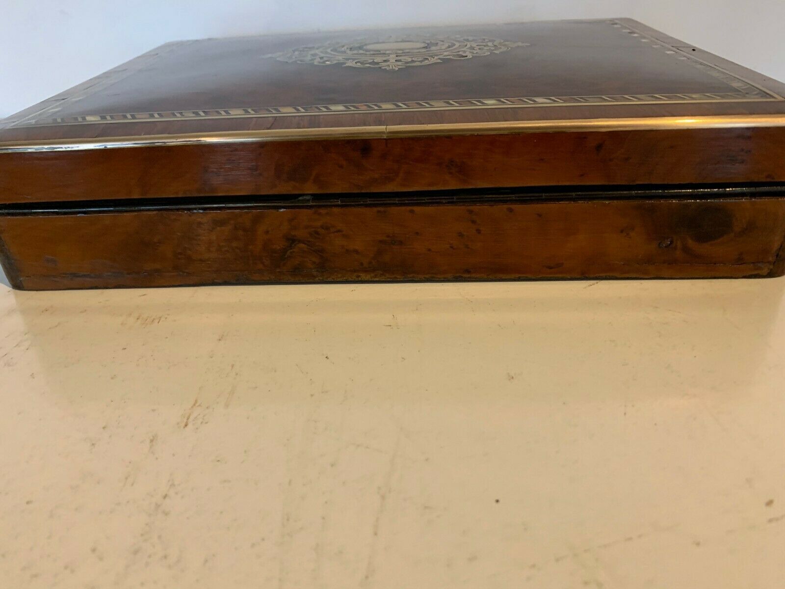 photo furniture Napoleon III Token Box Boulle Marquetry Thuja And Mother Of Pearl Burl