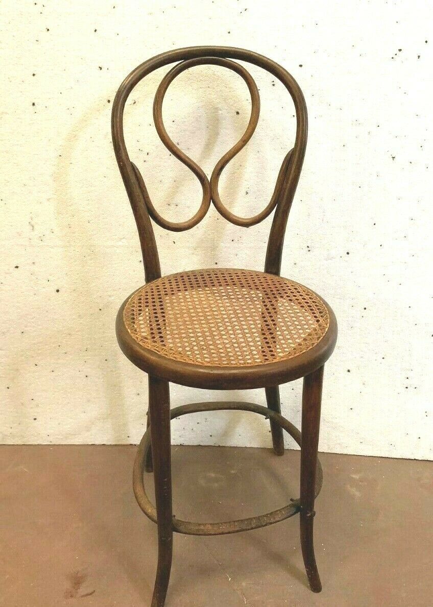 Thonet High Chair Or Stool In Curved Wood