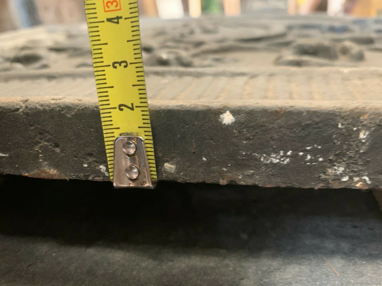 20th Century Cast Iron Fireplace Base Plate photo vintage