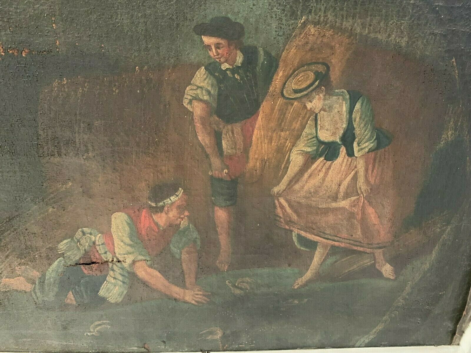 Louis XVI Fireplace Trumeau 18th Century Patinated Wood Frame photo 649.4252535