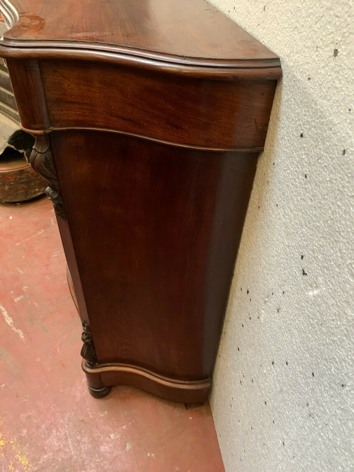 Louis Philippe Curved Showcase In 19th Century Mahogany photo buy