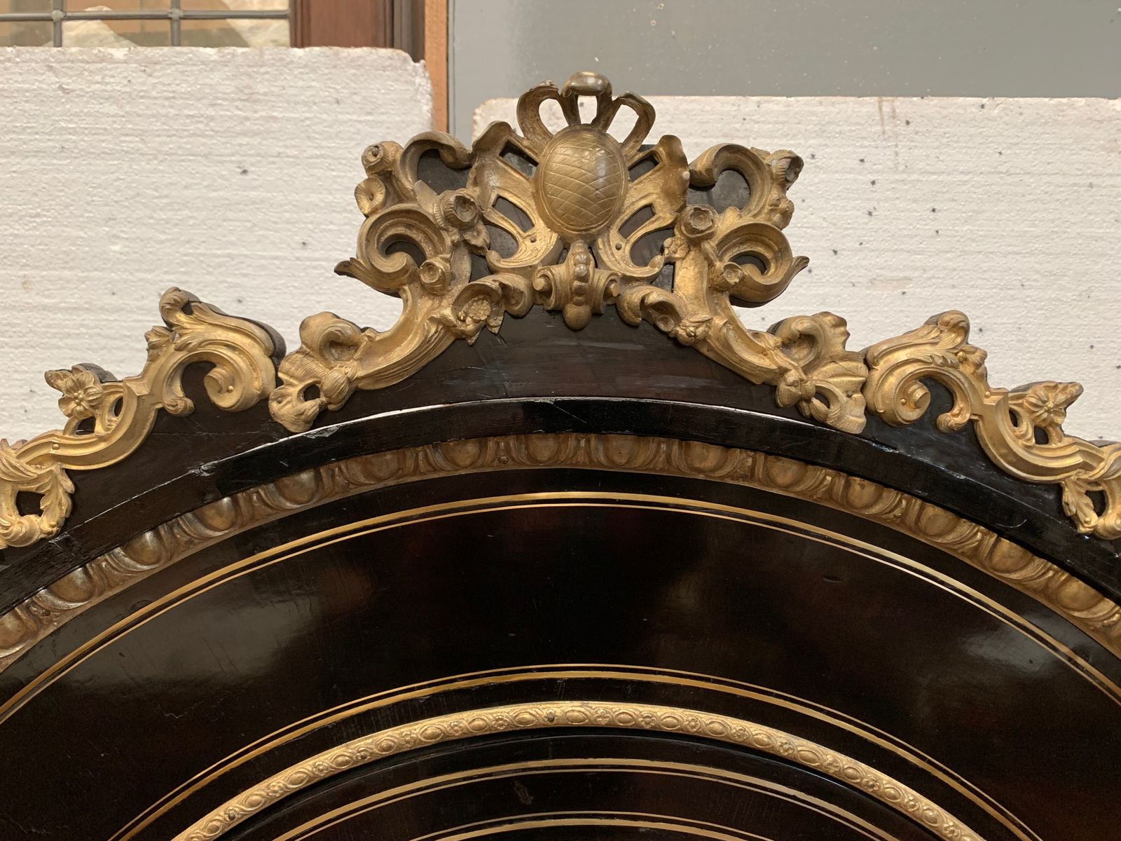 photo vintage Napoleon III Ceremonial Showcase In Black Wood And Chiseled Gilt Bronze 19th Century