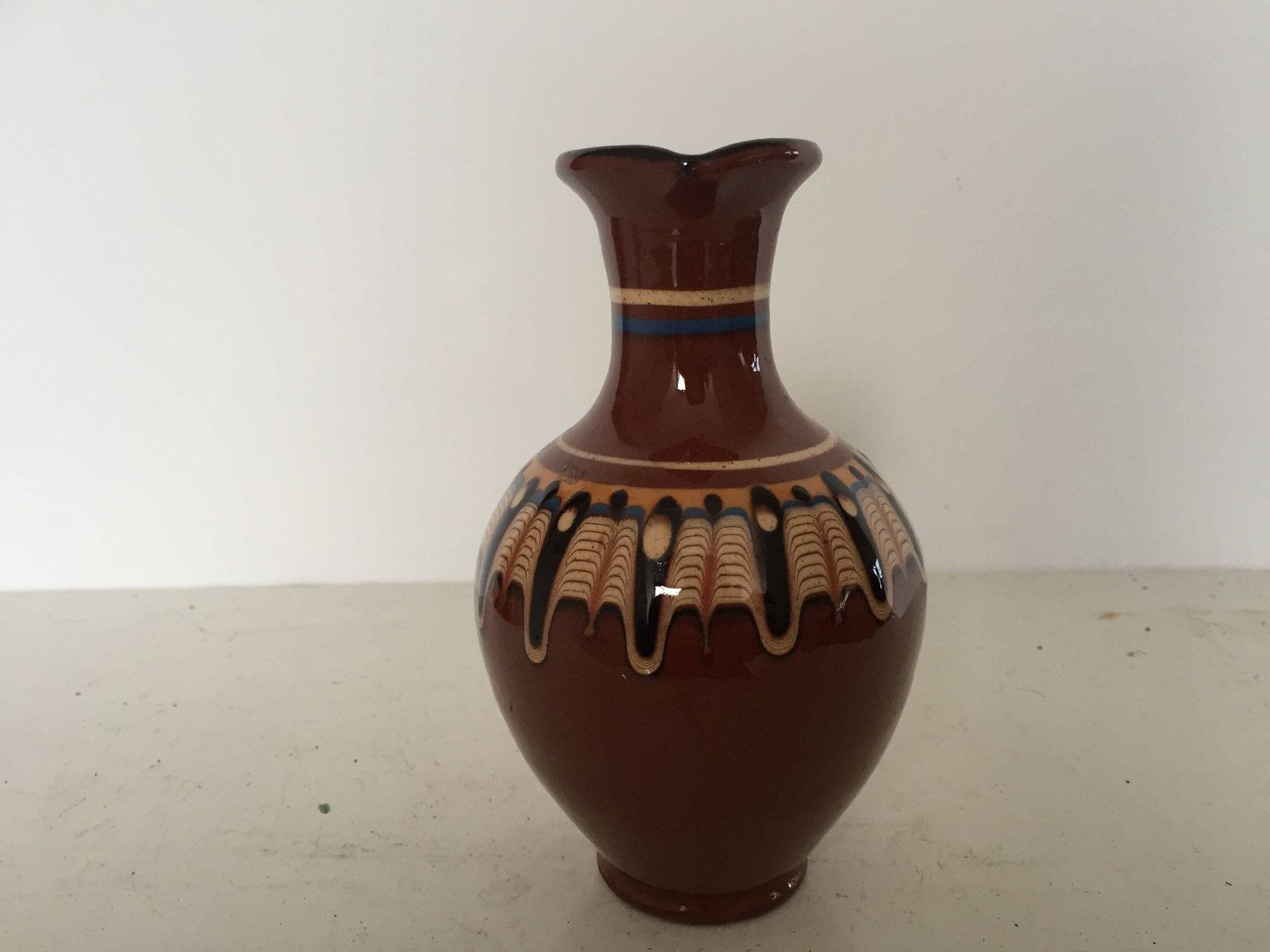 Jug Troyan Traditional Bulgarian Pottery Hand Painted. Made In Bulgaria, Old Collectible Drinks Water Wine, Gift Fold Art photo 50.0