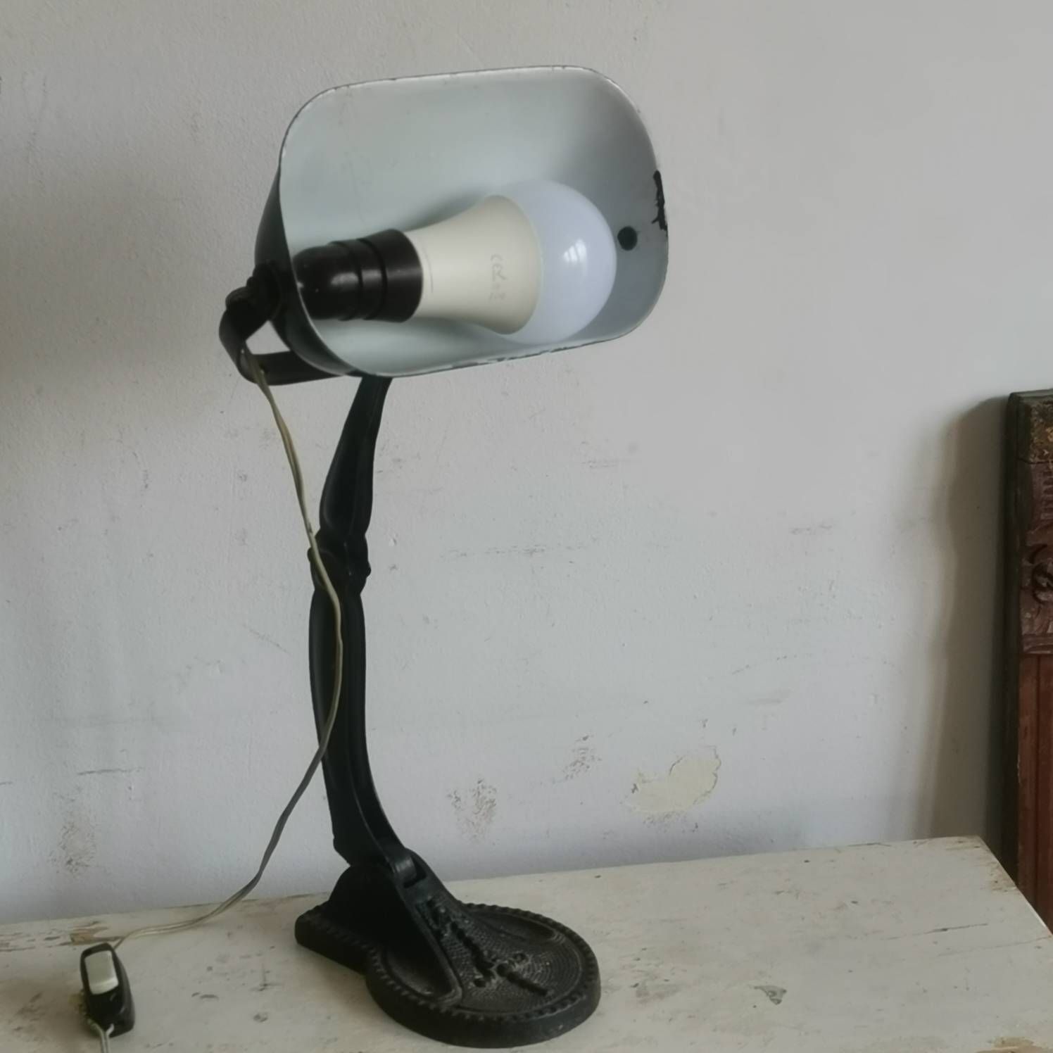 Mid Century Table Desk Lamp, Photo Studio Lighting, Circa 1960's & 70's, Vintage Retro Lamp photo furniture