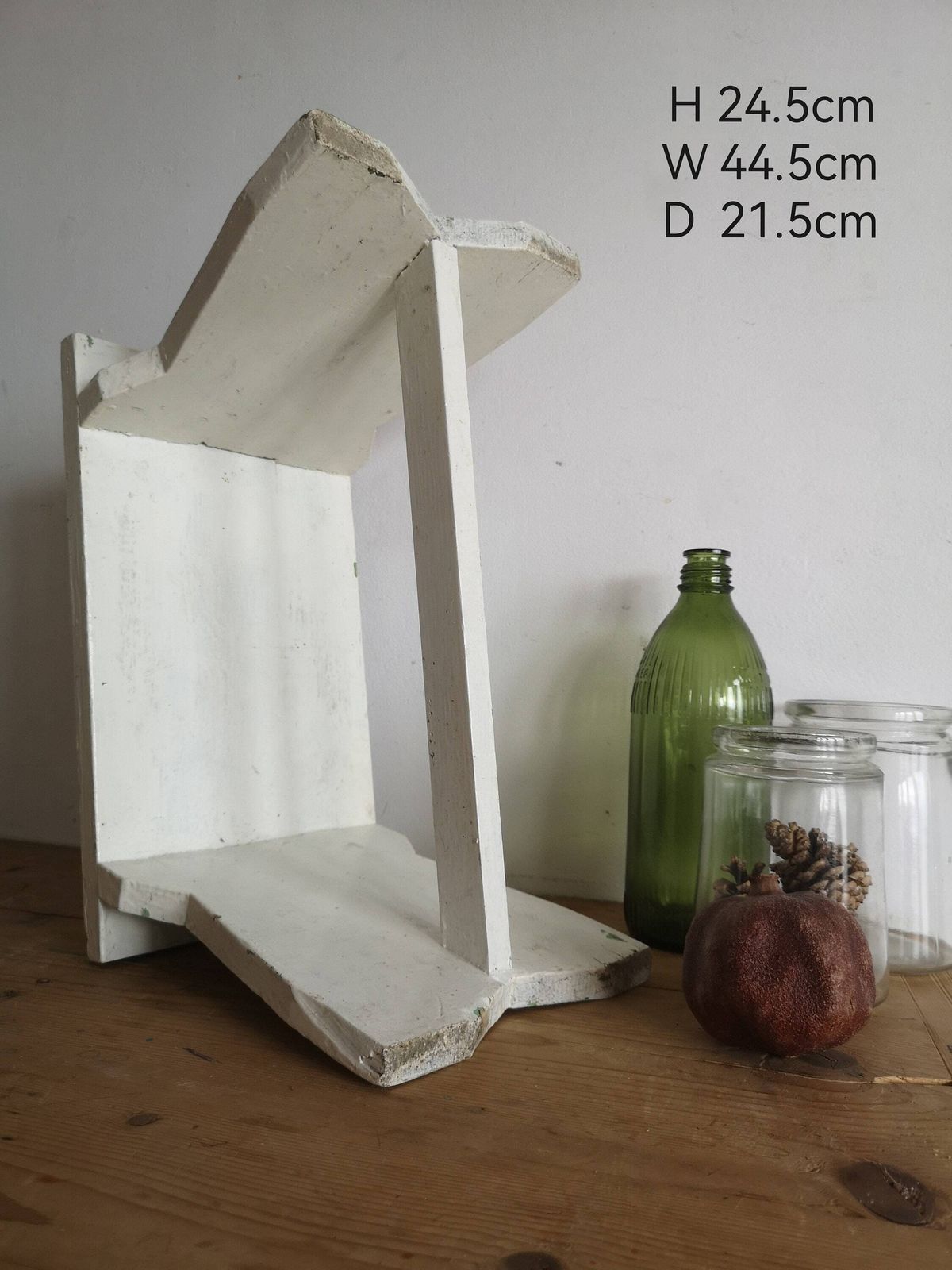 White Stool Milking, Shabby, Vintage, Step, Wooden, Handmade, Primitive, Farmhouse, Goat Chair, Bench, Rustic Decor, Home Table, Pantry Step photo Furniture
