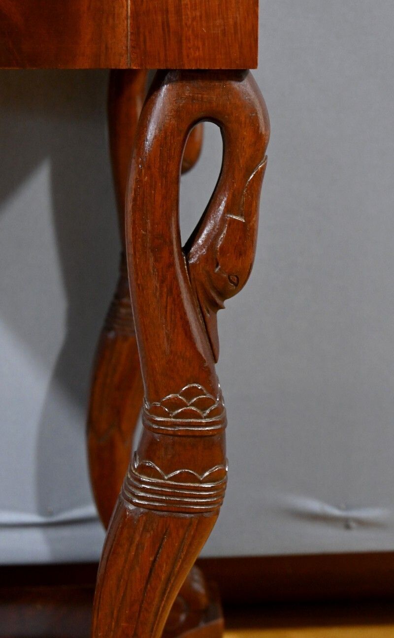 photo for sale Mahogany Bedside Table, Empire Style – Mid 20th Century