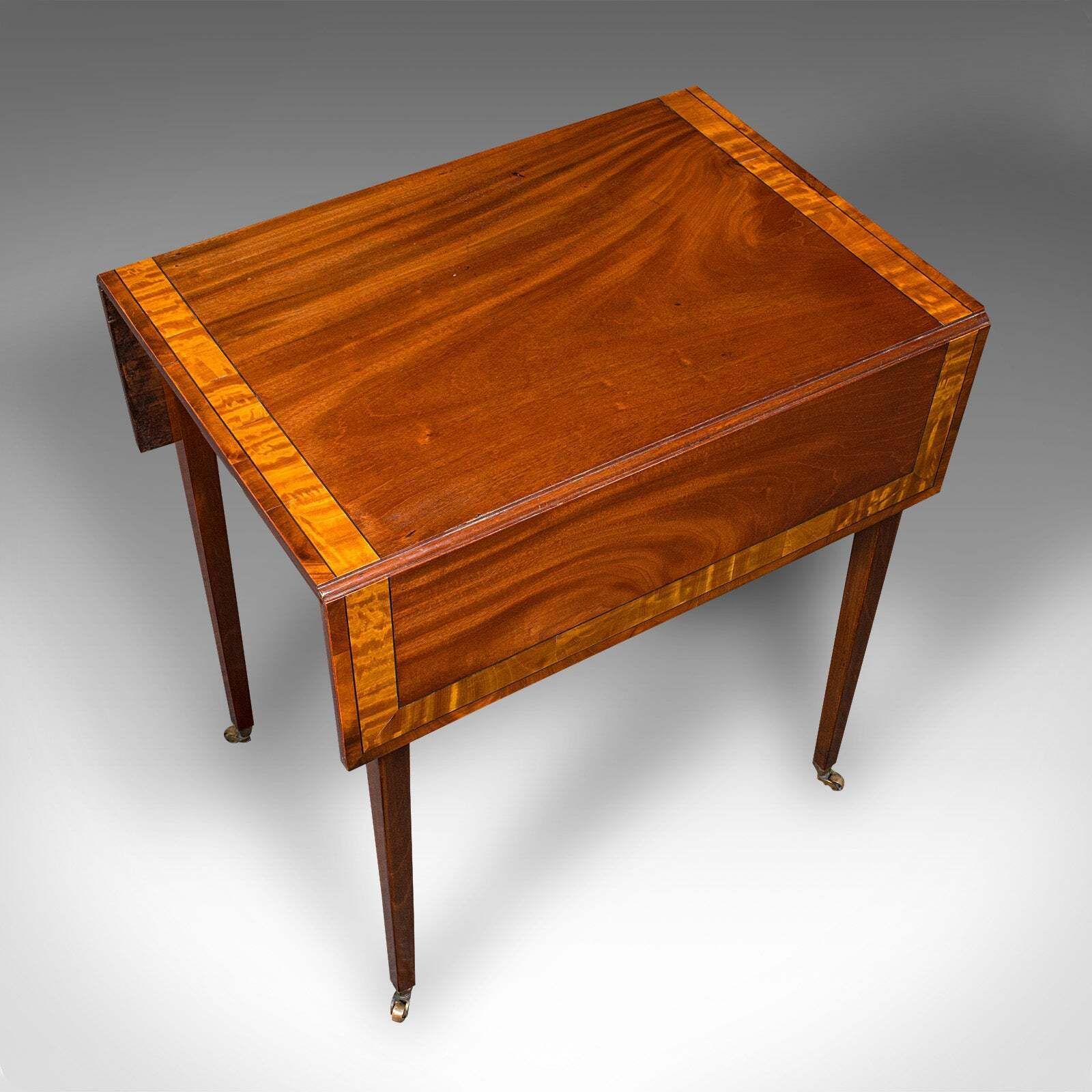 Antique Pembroke Table, English, Drop Leaf, Occasional, Tea, Regency, Circa 1820 photo vinterior