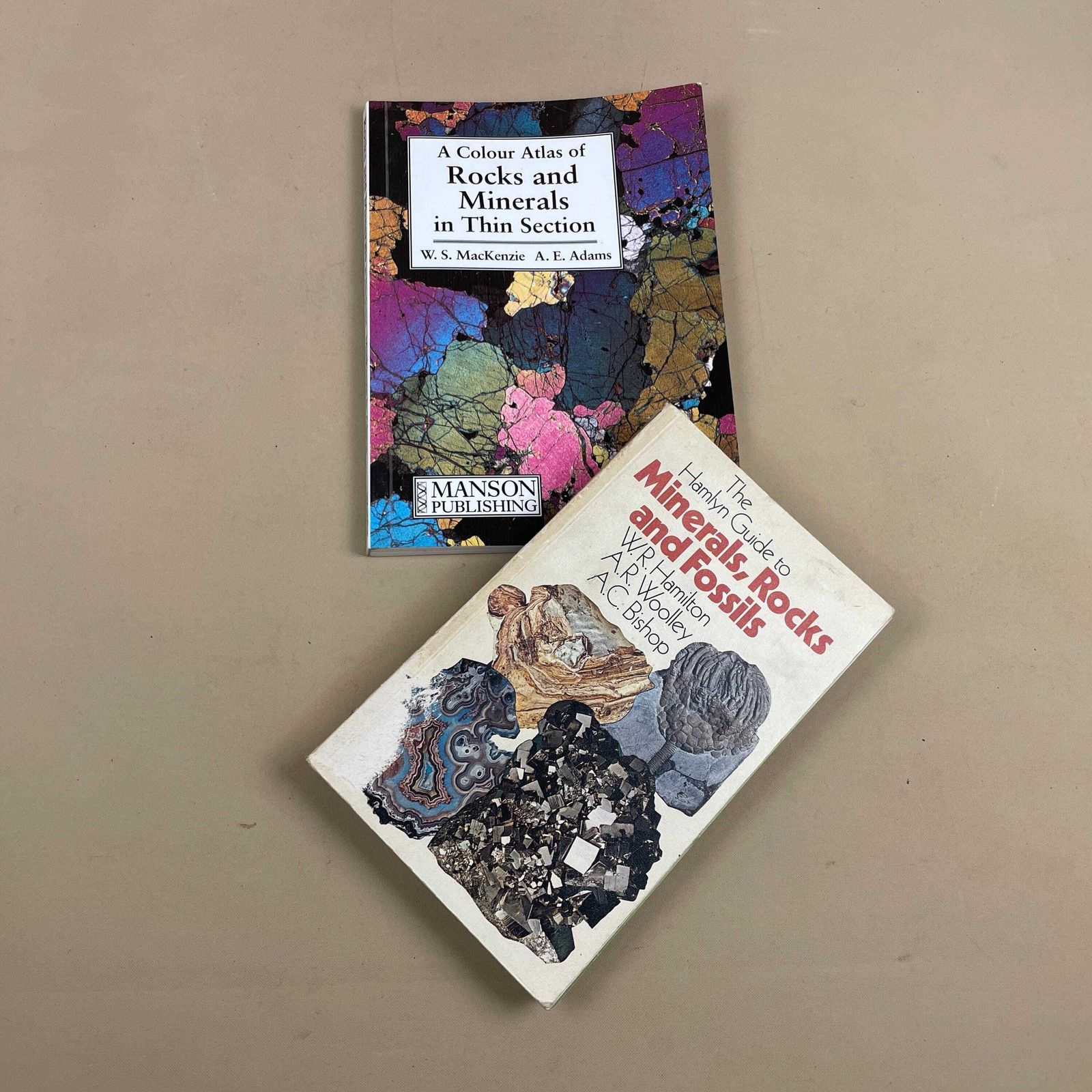 Rocks, Minerals & Fossils 2x Vintage Coffee Table Books Pair