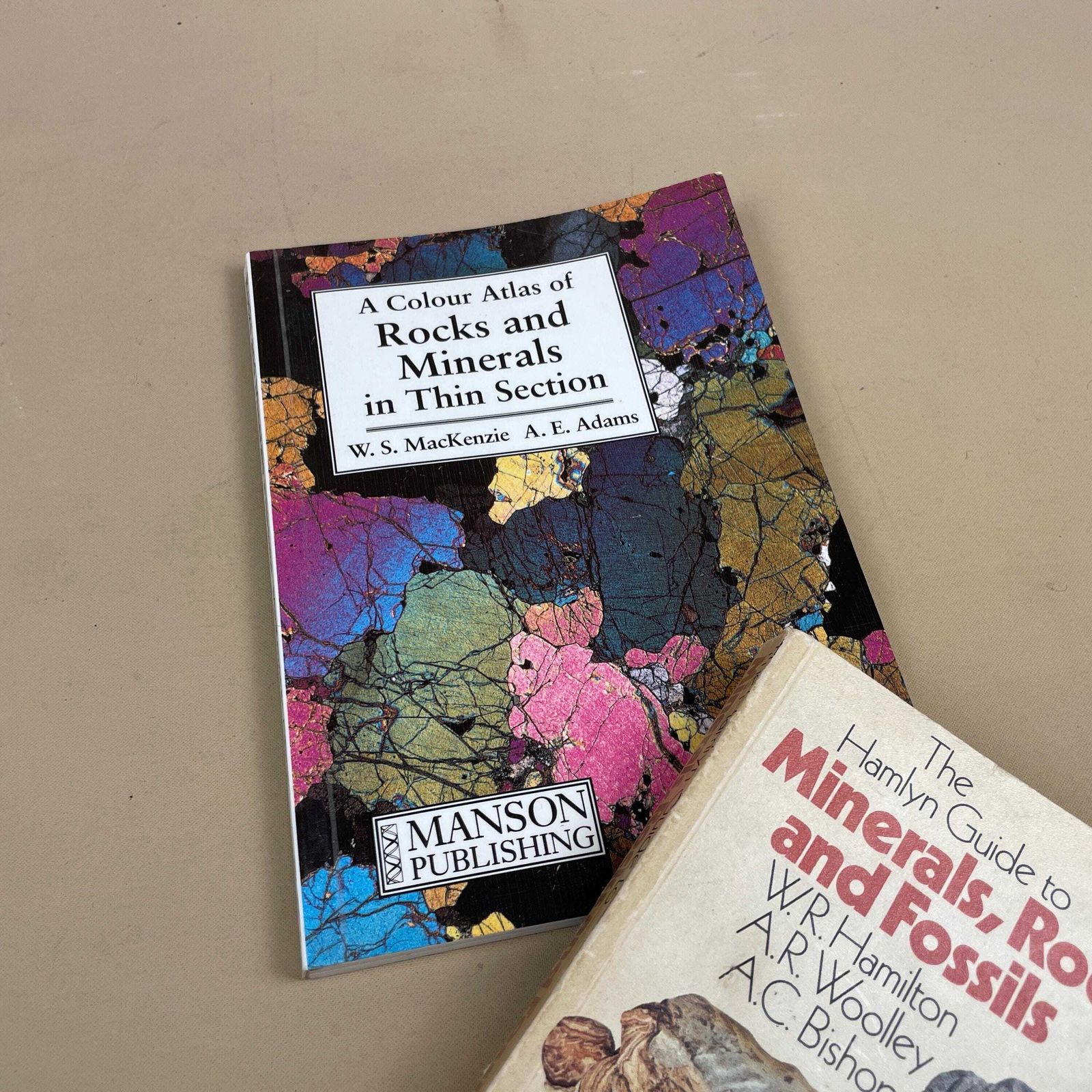 Rocks, Minerals & Fossils 2x Vintage Coffee Table Books Pair photo Home Decor