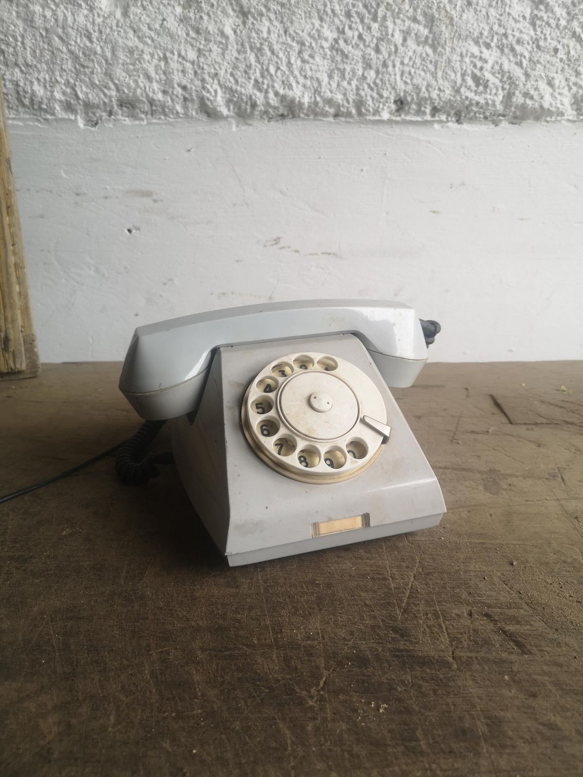 Old Retro Rotary Phone Cccp Russian, Grey Great Nostalgic Effect, Decor Or Use Telephone Rare Shape 60s Ussr