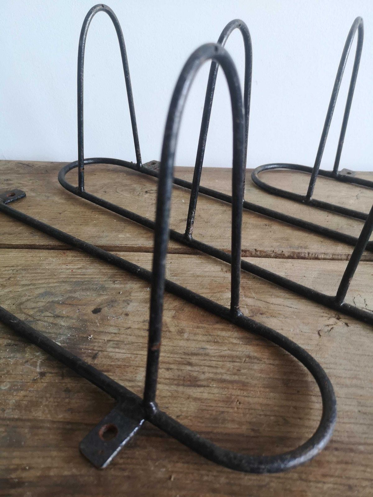 Vintage 1950s Central European Mid Century Modern Cast Iron String Shelf Brackets Strong, Robust, Stylish For Customized Shelving Delight photo Furniture