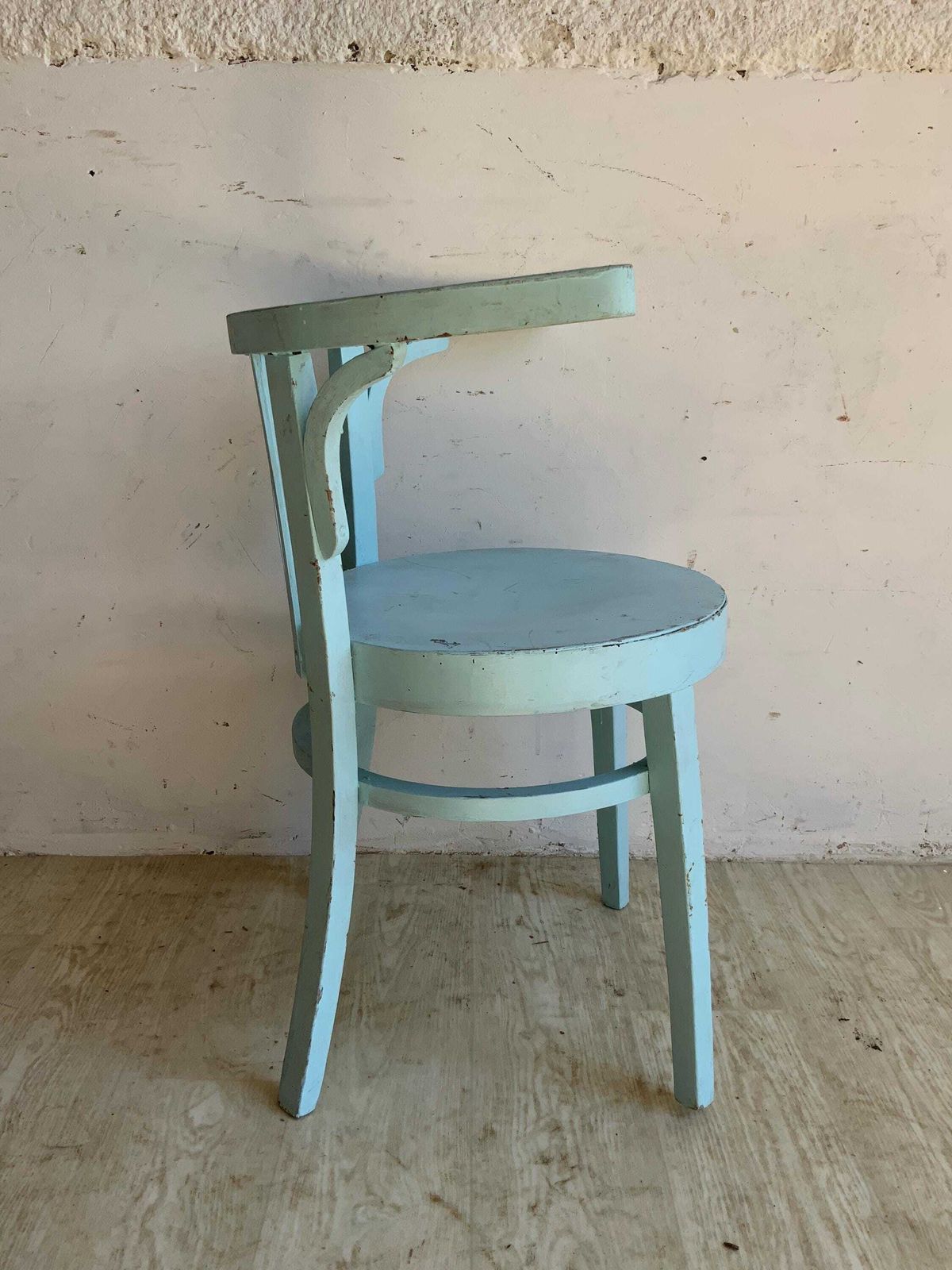 French Blue Antique Thonet Style Chair C1900 Elegance | Solid Wood| Reclaimed From Old Tea House| Timeless Art For Your Home Décor photo vintage