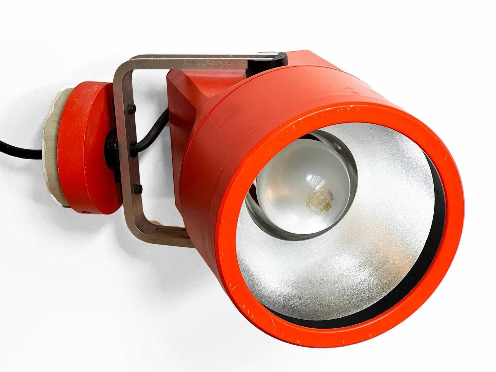 Orange Spotlight "Unispot" By Bent Boysen For Louis Poulsen. Denmark 1970s photo buy