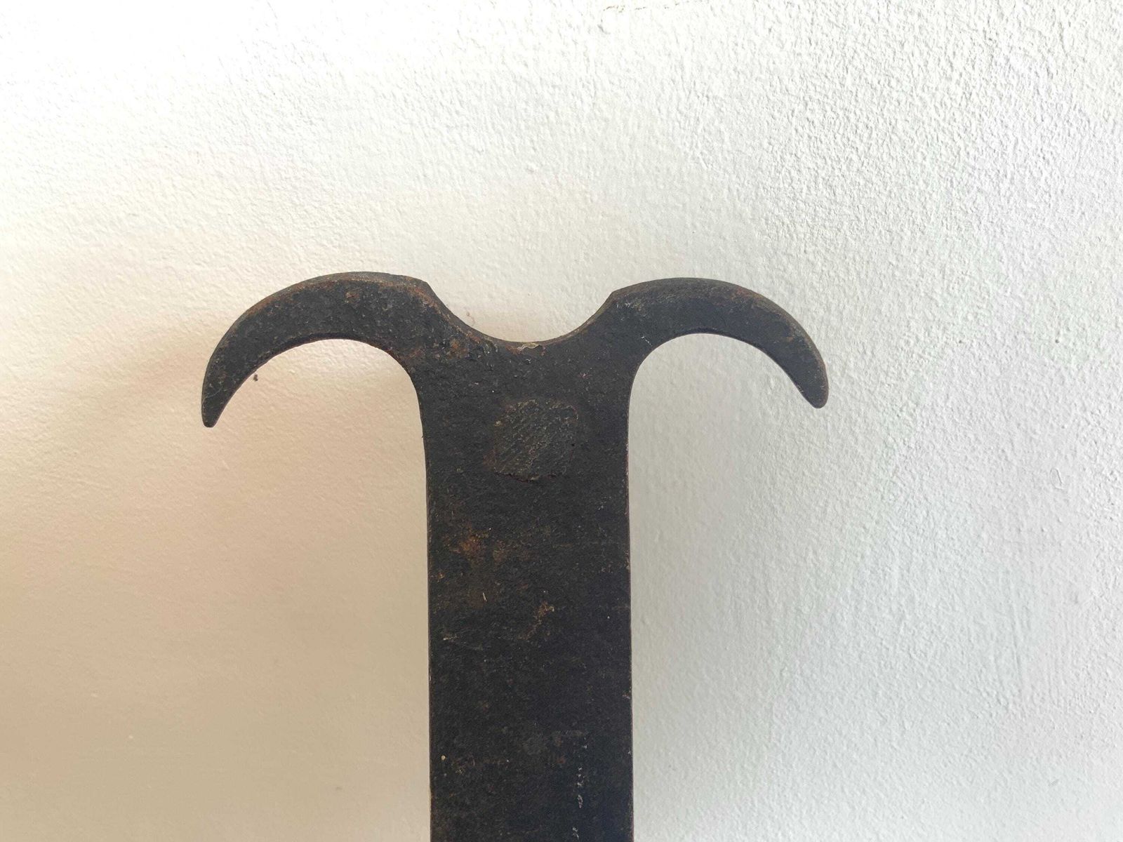 Iron Wall Mounted Coat Hooks Original And Unique, Central European Design Rustic Decor, Strong Metal Barn Homestead Style, Robust, Strong photo vintage