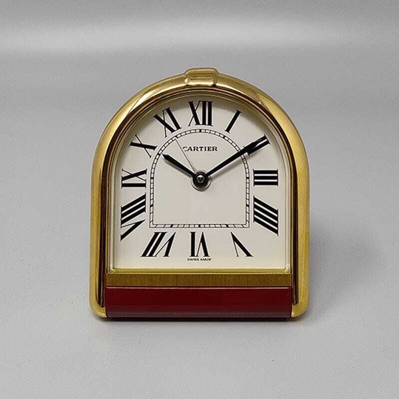 1980s Gorgeous Cartier Romane Alarm Clock Pendulette. Made In Swiss photo furniture