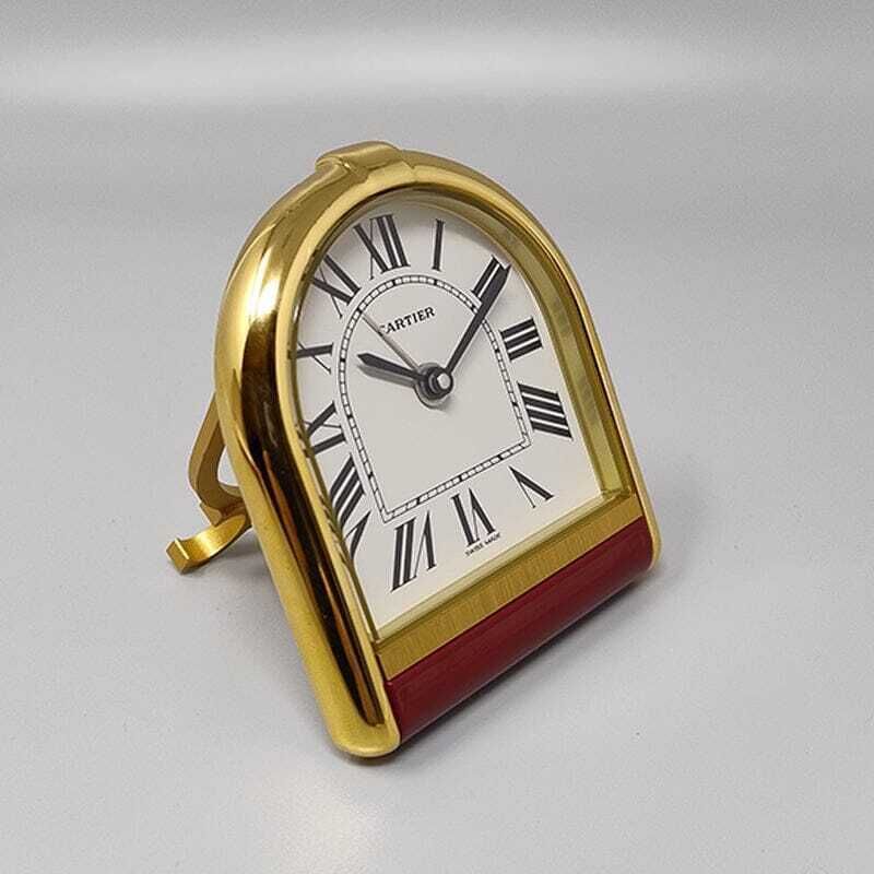 1980s Gorgeous Cartier Romane Alarm Clock Pendulette. Made In Swiss photo Home Decor