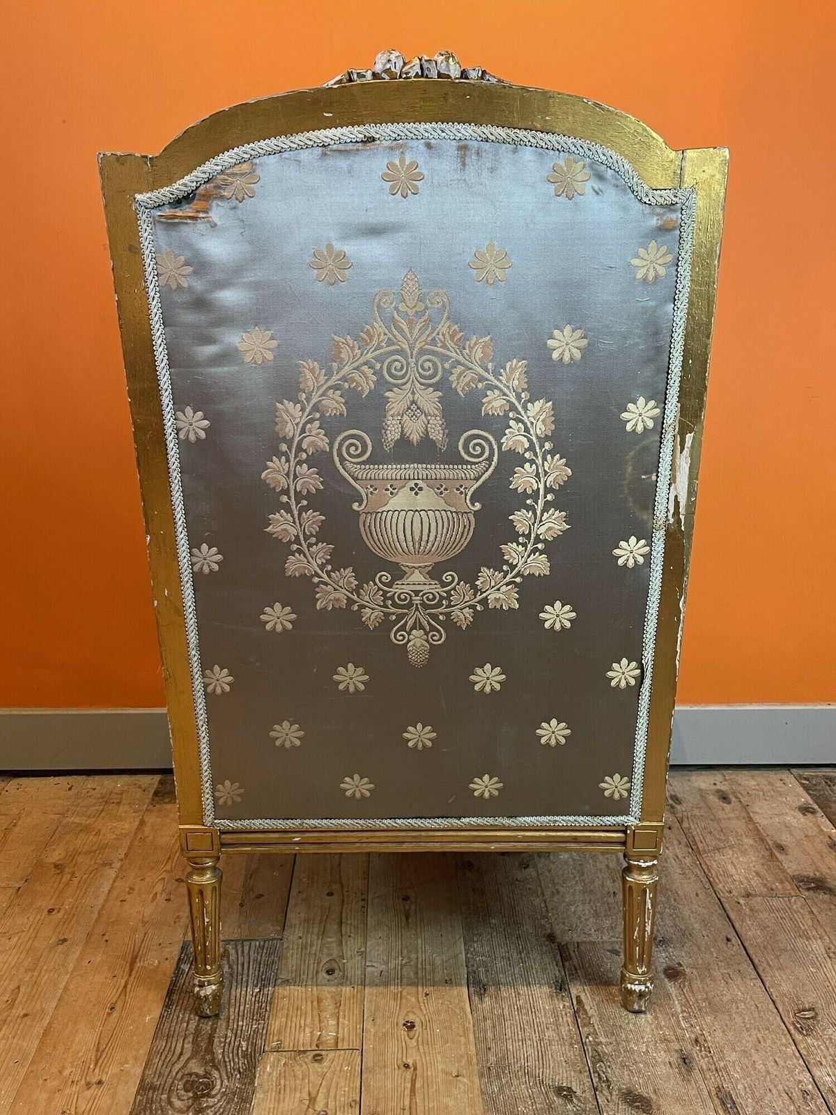 19th Century French Giltwood Wingback Armchair photo 550.0
