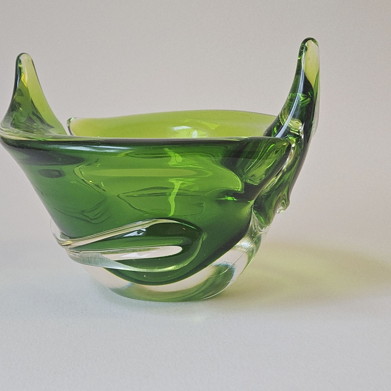 Green Mid Century Surrealist Style Ashtray photo Home Decor