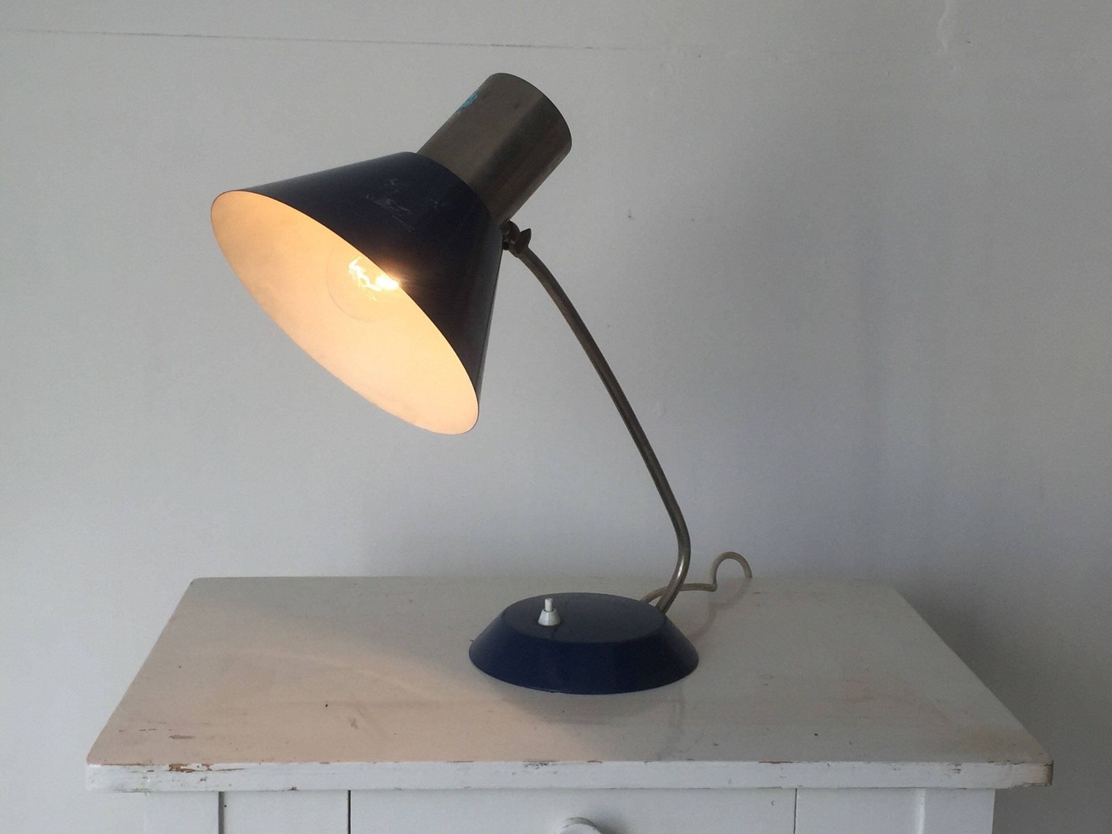 Mid Century Table Desk Lamp, Photo Studio Lighting, Circa 1960's & 70's, Vintage Retro Lamp