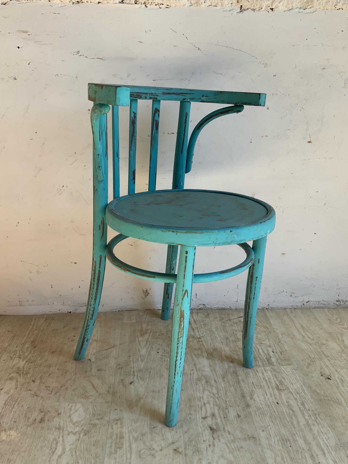 Antique Thonet Style Chair:1890s Austrian Elegance Solid Oak Wood| Reclaimed From Budapest Tea House| Timeless Art For Your Home Décor Blue