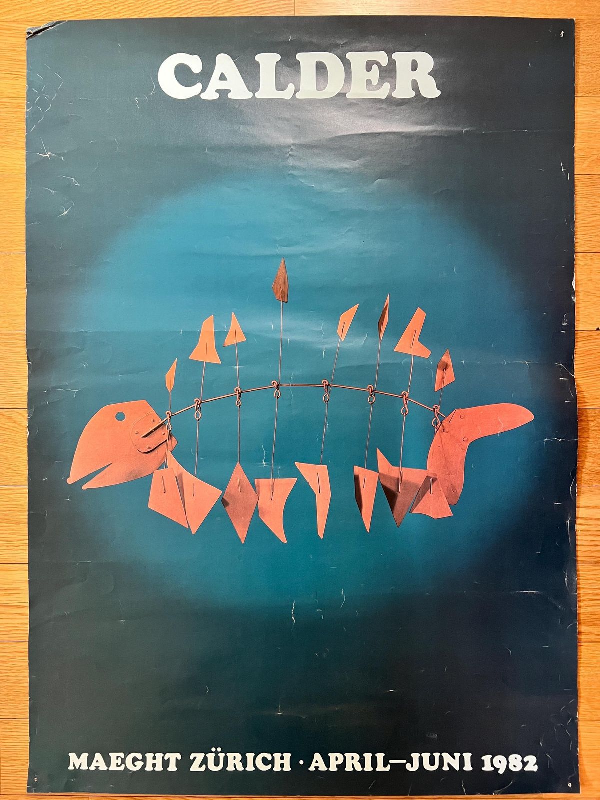 Original 1982 Alexander Calder Art Exhibition Poster – Gallery Maeght Zurich – Rare Vintage Collectible photo Art