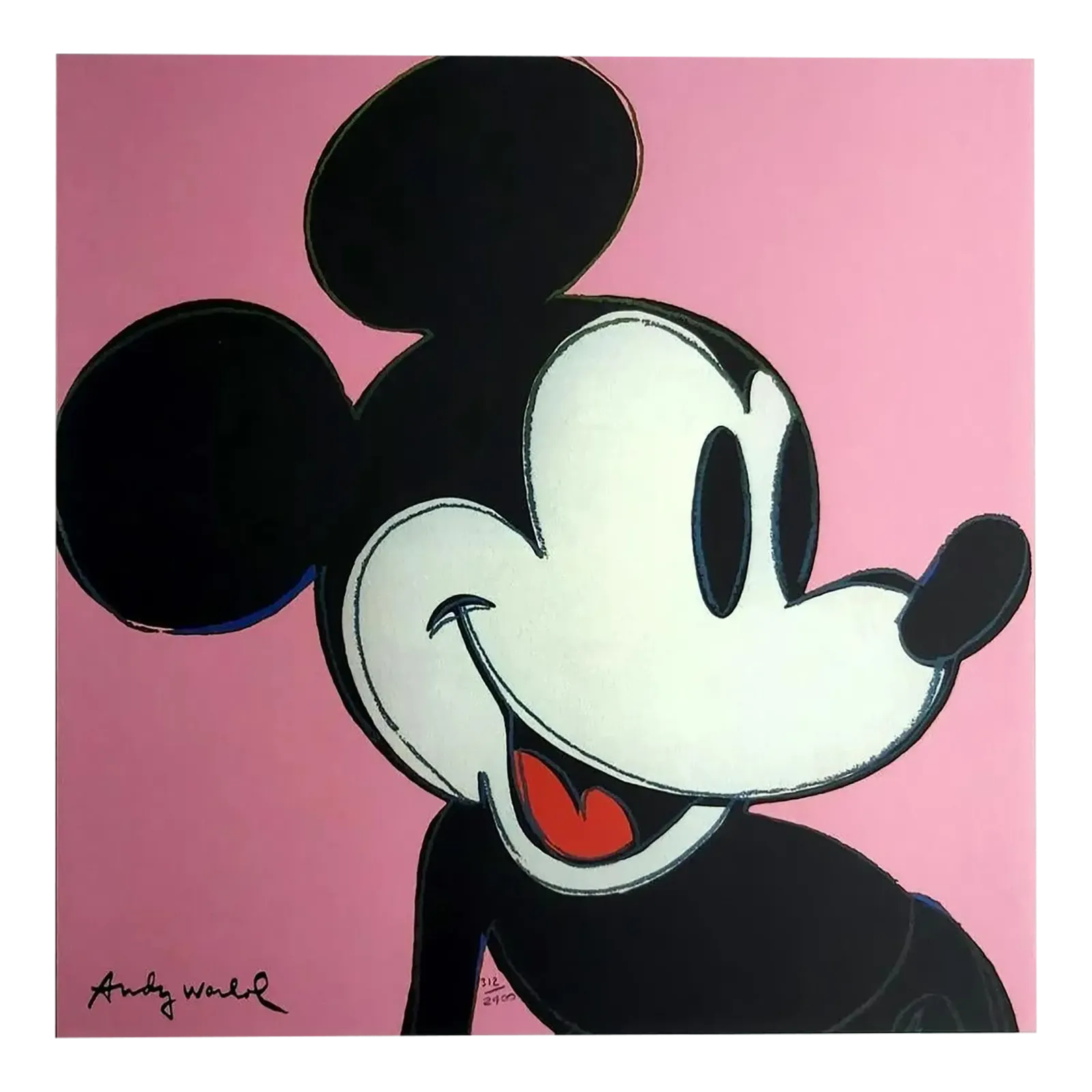 1986 Carnegie Museum Of Art After Andy Warhol "Mickey Mouse" Lithograph