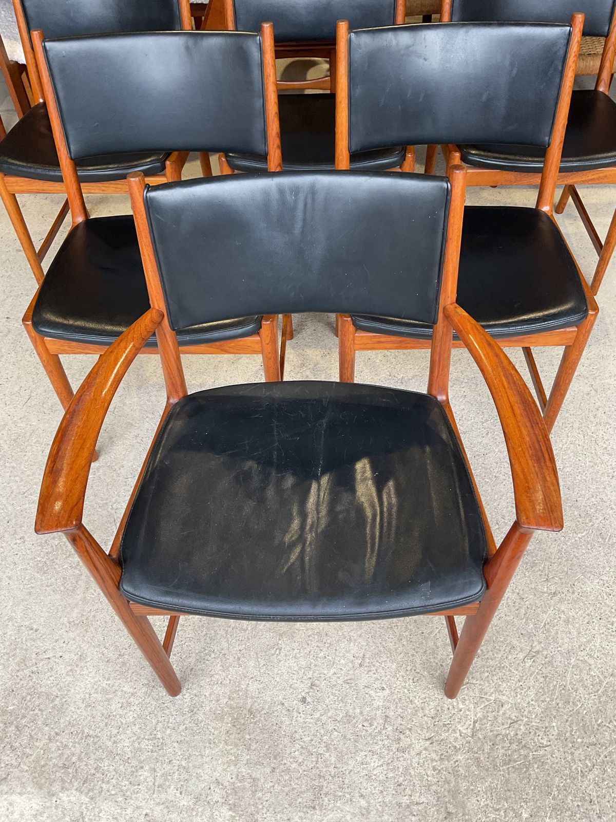 Kai Lyngfeldt Larsen Danish Dining Chairs Set Of 6 In Mid Century Style photo Furniture