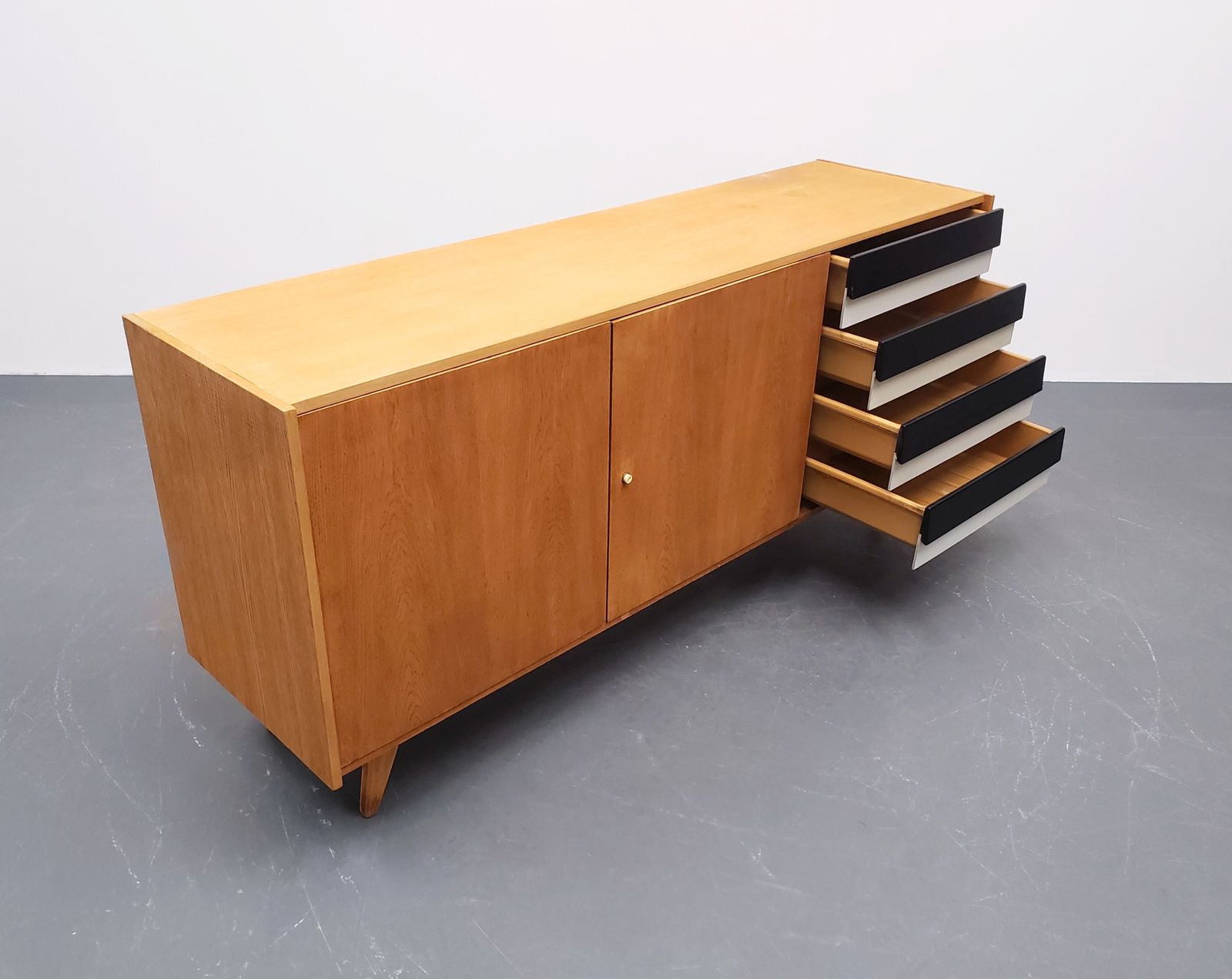 1966 Jiri Jiroutek Sideboard, Model U 460 In Black And White photo buy