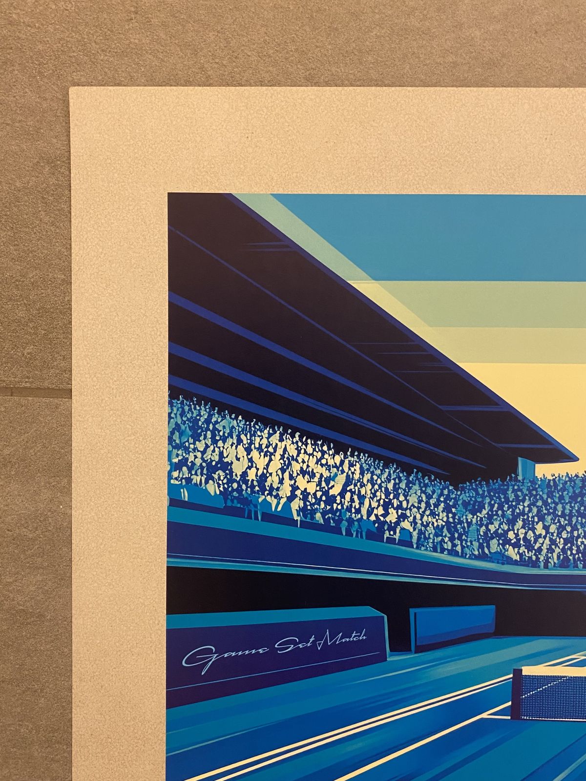 Pollux, 2020s   Tennis   Original Poster Printed In Offset With Detached Screen (Invisible)   Cm 98x 68   In 38,6 X 26,8   Hand Signed Lower Right photo vinterior