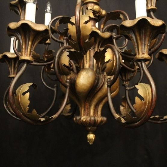 Florentine 12 Light Giltwood Antique Chandelier photo 3750.0