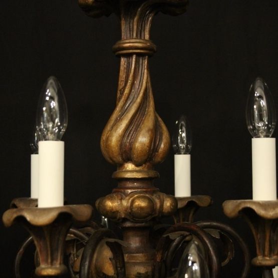 Florentine 12 Light Giltwood Antique Chandelier photo buy