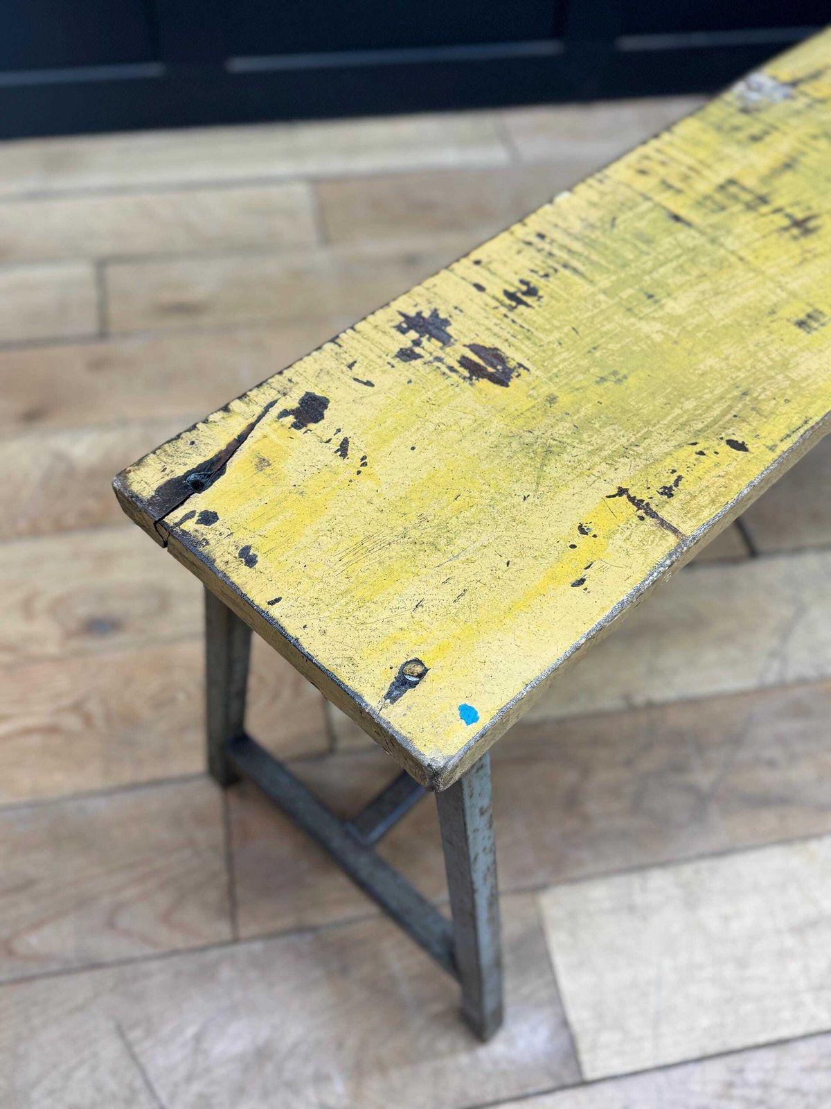 Vintage Bench Seat / Hallway Seat / Rustic Furniture / Kitchen / Dining Room / Seating / Window / Inside Or Outside / Home Or Garden A photo vinterior