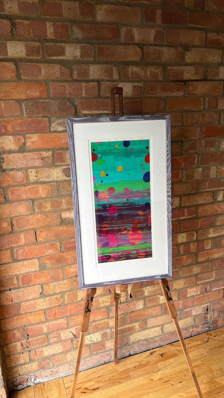 photo for sale Framed Acrylic Painting "Bubbles" By Rae Flack – Contemporary Abstract Art