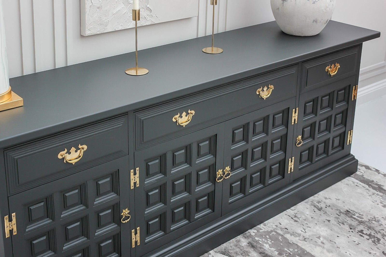 photo for sale Solid Oak Large Sideboard Kitchen Dresser Console Table Showhome Unit