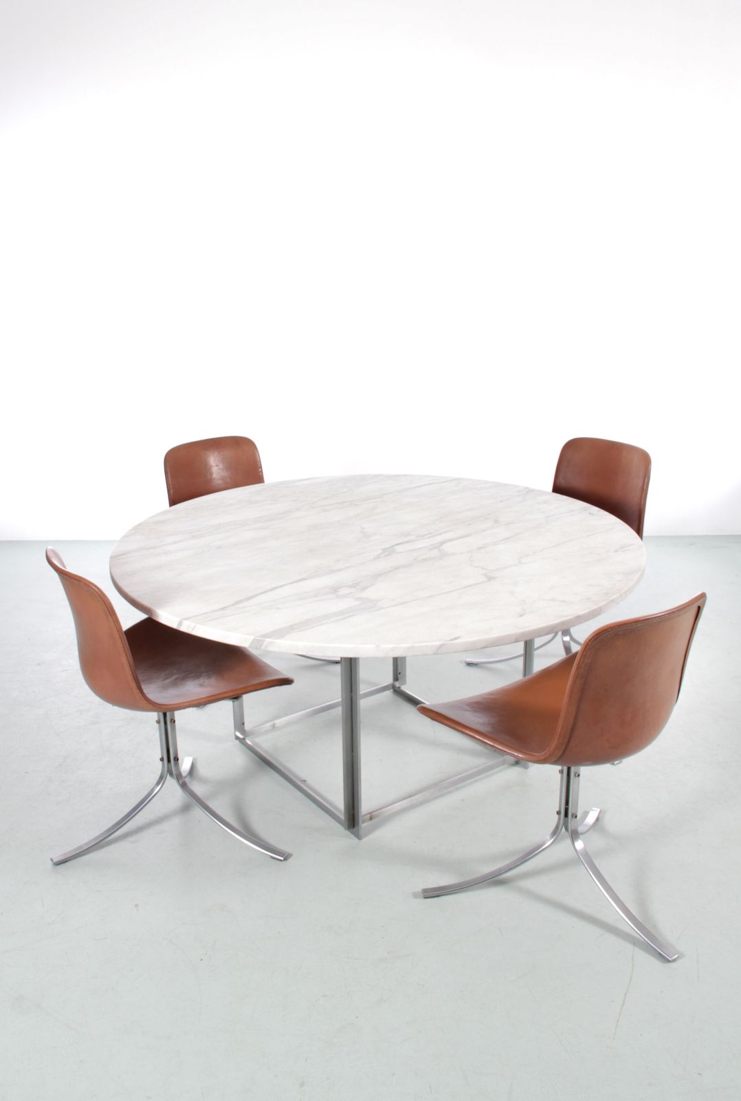 Mid Century Modern Scandinavian Dining Table Pk 54 With Extensions By Poul Kjaerholm For Kold Christensen photo vintage