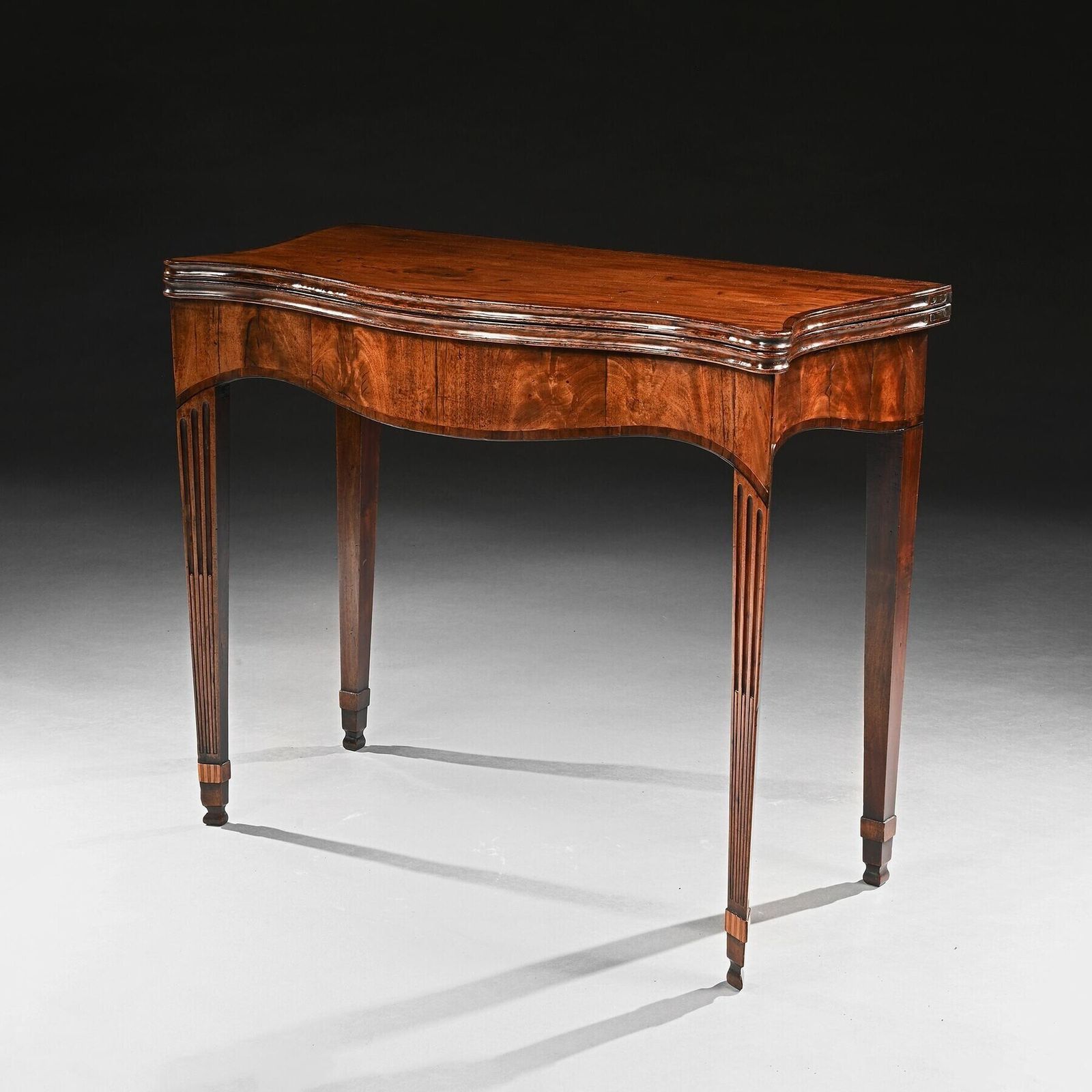 George III Mahogany Serpentine Tea Table Of Exceptional Colour And Patination photo 5800.0