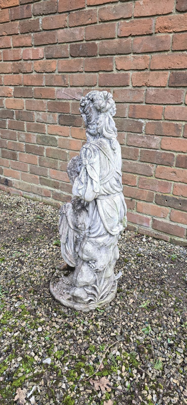 Draped Lady With Crown Of Flowers photo furniture