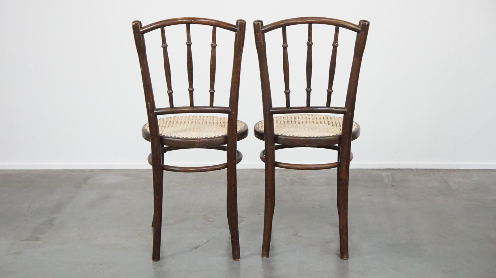 Set Of 2 Original Vintage Thonet Bistro Design Chairs photo for sale
