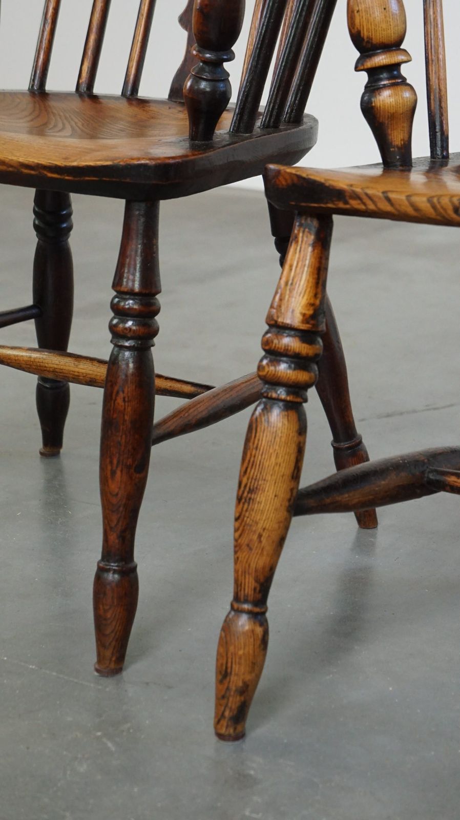 1016.1353999999999 Set Of 2 Beautiful, Antique English Highback Windsor Dining Chairs photo