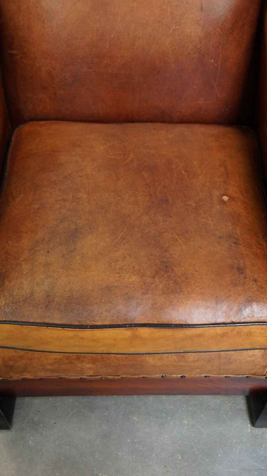 Unique, Stately, Comfortable Sheepskin Art Deco Design Armchair photo vinterior