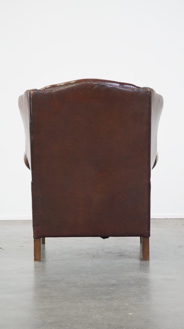 Comfortable, Elegant, Stately Wing Chair Made Of Sheepskin In A Beautiful Warm Color photo Furniture