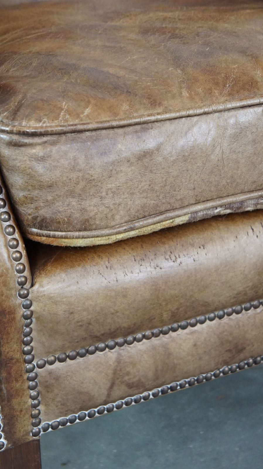 photo for sale Subtle Cowhide Armchair With A Reversible Kilim Seat Cushion