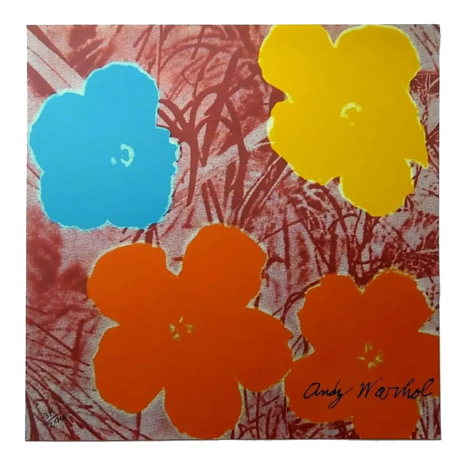 1986 Carnegie Museum Of Art After Andy Warhol "Poppy Flowers" Lithograph