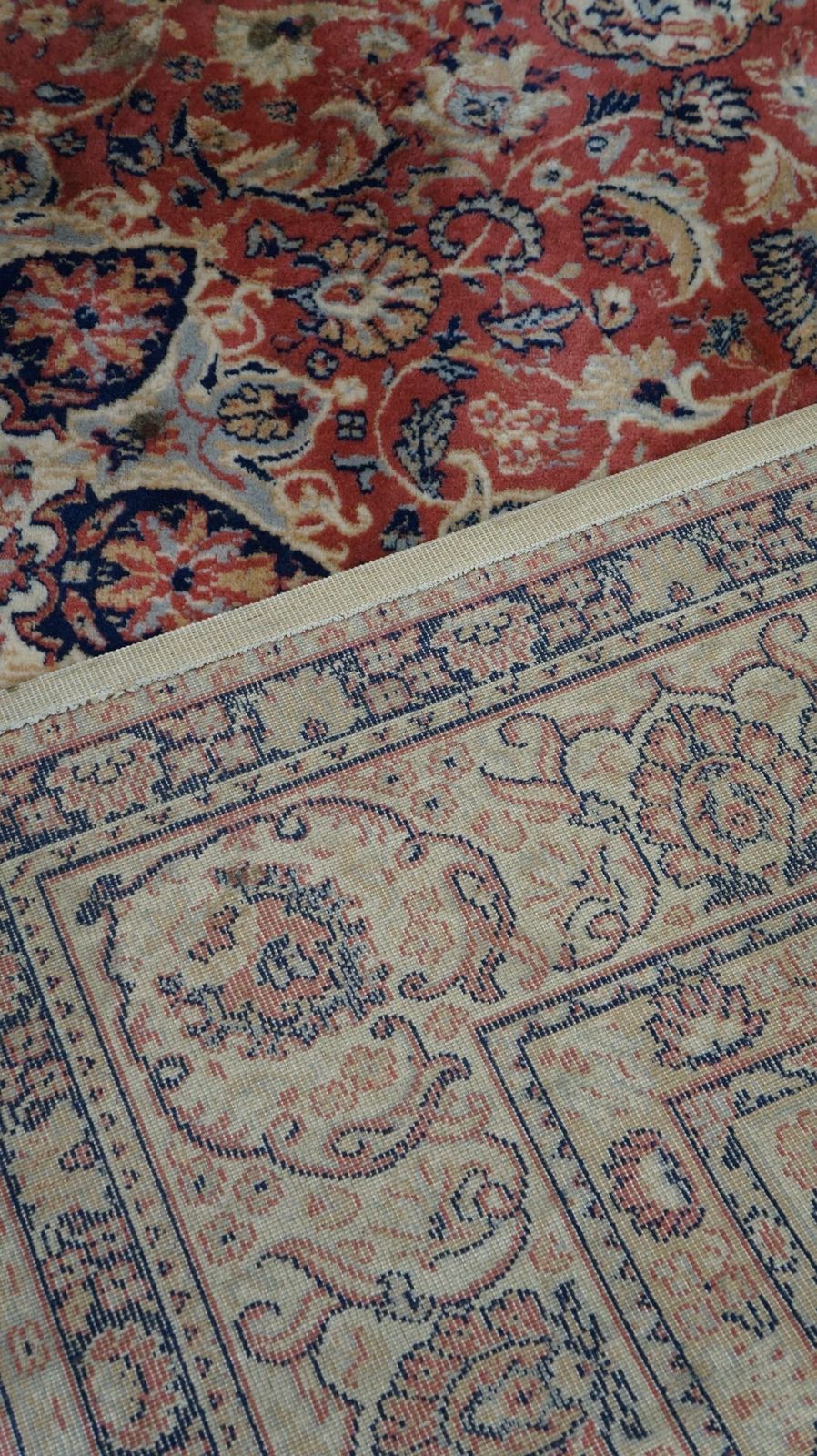 Beautiful Oriental Rug With Cream, Blue, Red And Pink, 246x172cm photo buy
