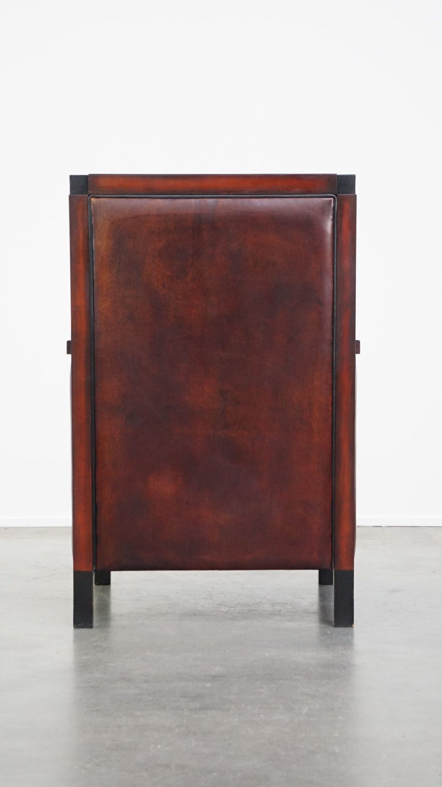 Sheepskin Art Deco Design Armchair Combined With Wood And A Beautiful Patina photo Furniture